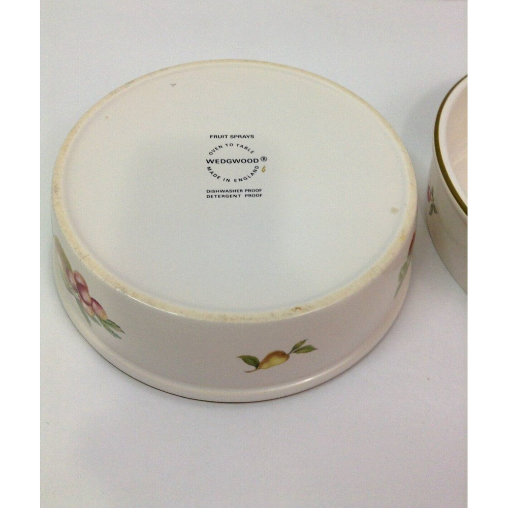 2 Wedgwood Fruit Dessert Sauce Bowls Quiche Stoneware Approximate 6 3/4"x1 6/8" - Picture 8 of 11